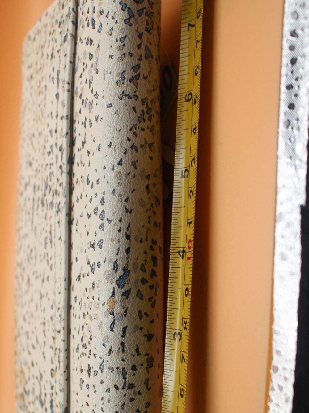 Cream Speckled Print Flap Wallet Wristlet with Zip Compartment 0091 - Picture 7 of 7